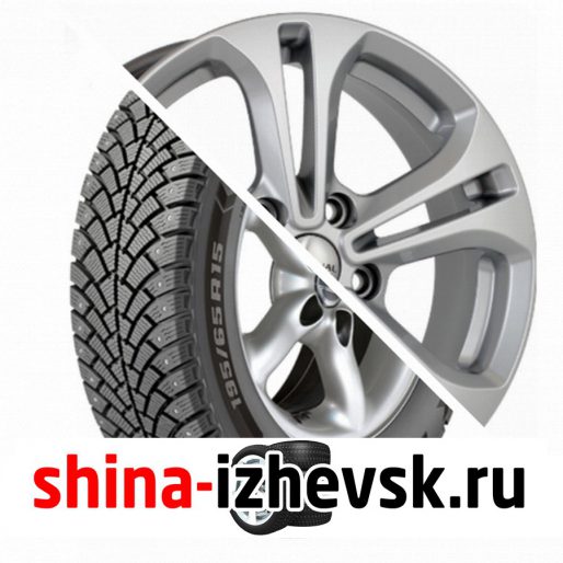 Колесо в сборе BF Goodrich G Force Stud 215/55 R16 Q 97 + СКАД KL-271 KIA Ceed 6.5xR16 5×114.3 ET50 DIA67.1 Серебристый в Ижевске